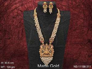 ชุดสร้อยคอวัดยาวชุบทอง Matte Designer - Product Image 3