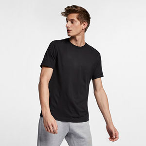 High Quality Production Standards Customized <b>Check</b> T-<b>Shirt</b> Anti-Shrink 100% Cotton Black Men's Sport T-<b>Shirt</b> For Export - Product Image 5