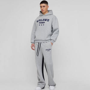 Personalizado Boxy Varsity impreso a través de chándal conjunto con capucha casual algodón chándal pantalones de chándal Jogger Cargo pantalón ropa deportiva - Product Image 1