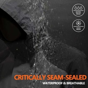 Haute qualité personnalisé hommes tactique Camouflage Softshell vestes d'extérieur imperméable Bomber à capuche col montant pour randonnée Camping - Product Image 5