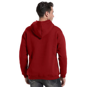 Vente en gros de sweat-shirt uni de haute qualité avec logo pour homme 380-480gsm sweat-shirt à capuche en coton mélangé polaire surdimensionné personnalisé pour hommes - Product Image 4
