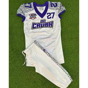 Style tendance personnalisé football américain uniforme haute qualité vendeur Sublimation Technique numéro motif hauts et pantalons - Product Image 4