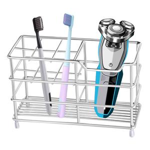 Support de brosse à dents électrique en acier inoxydable, porte-dentifrice de salle de bains en métal antirouille - Product Image 2