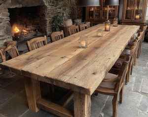 Mesa de comedor de madera maciza moderna hecha a mano para uso en apartamentos y hoteles, muebles ecológicos - Product Image 3