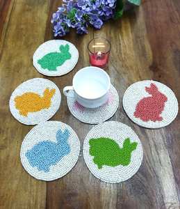 Dessous de verre en noyer Ensembles de dessous de verre en bois de noyer-Qualité supérieure - Product Image 3