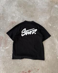 Vintage lavado 100% para Pima algodón camiseta 100 mercerizado peinado 240gsm hombro caído de gran tamaño personalizado hombres camisetas en blanco - Product Image 5