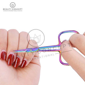 กรรไกรตัดเล็บสแตนเลสสีรุ้งกรรไกรตัดหนังกำพร้าเครื่องมือดูแลเล็บตรงเป็นมิตรกับสิ่งแวดล้อมแนวคิดความงาม - Product Image 5