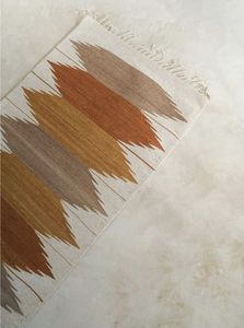 ITHL Tapis d'intérieur et d'extérieur tissés à plat en coton rayé de haute qualité Ensembles de tapis économiques avec un style moderne de grande valeur - Product Image 5