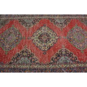 พรมปูพื้นขนแกะสไตล์ตุรกีโบราณขนาด4.6 x 12.3ft แดงสไตล์ดั้งเดิมลายปะต่อขนาดใหญ่สำหรับห้องโถงสไตล์คลาสสิกลาเท็กซ์ - Product Image 5