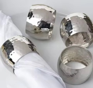 Anneau de serviette en argent de qualité supérieure pour la décoration de table Premium pour les célébrations élégance spéciale et quotidienne accessoires de salle à manger - Product Image 6