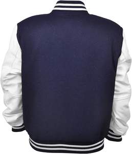 Chaqueta universitaria de estilo callejero para hombre, chaqueta universitaria de cuero genuino, mezcla de lana XS, chaqueta CollegeBaseballjacket para hombre - Product Image 2