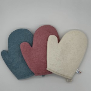 Private Label MIA MED Large Durable Nylon Pad Mesh <b>Towel</b> Glove Oval Simple Exfoliating Body Cleansing Bath Loofah <b>Shower</b> Body - Product Image 2