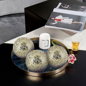 Increíble Esfera de vidrio de mosaico, diseño creativo, bolas decorativas de vidrio para el hogar, artesanías, adornos de bolas doradas, decoración del hogar para regalo - Product Image 6