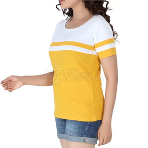 Vente en gros T-shirts unis en coton et polyester pour femmes T-shirt à manches courtes pour femmes T-shirt Spirit 100% coton - Product Image 4