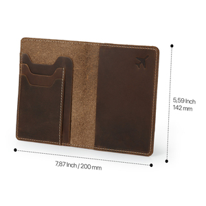 Housses de passeport en cuir personnalisées Portefeuille personnalisé Étui à passeport en cuir pleine fleur PTH-0009C cadeau du voyageur - Product Image 3