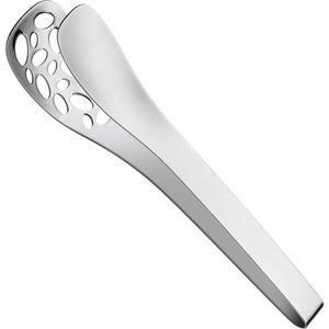 Tough modern Silver Stainless Steel <b>Cooking</b> Kitchen Bread Food Baking <b>Tong</b> With Hanging Hole End Grilling Serving Utensil Set - Product Image 2