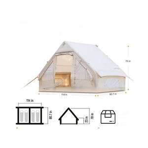 Tienda de campaña inflable para 4 personas con fácil instalación, diseño impermeable y ventilación mejorada - Product Image 5