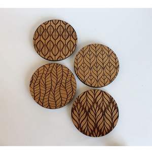 REFER Posavasos de bambú de lujo personalizado Squouare Acacia posavasos de madera para grabado en madera decoración del hogar - Product Image 2