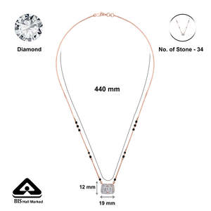 สร้อยคอจี้เพชรทองคำ 18k ดีไซน์แฟนซีแปลกตา - Product Image 6