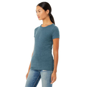 T-shirts pour femmes les plus vendus, tissu doux 100% coton, coupe ajustée, respirant, vêtements d'extérieur d'été, logo personnalisé, service OEM - Product Image 6