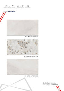 Carreaux de mur en céramique modernes 300x600 mm, salle de bain, cuisine, brillant, mat, texture de sculpture de sucre, pour application murale intérieure décorative - Product Image 3