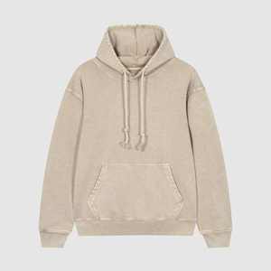 เสื้อมีฮู้ดฟอกสีวินเทจของผู้ชายเสื้อสวมหัวโอเวอร์ไซส์แนวสตรีทแวร์ผ้าฝ้ายนุ่มสบาย - Product Image 1