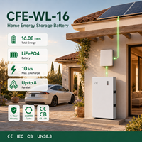Batterie solaire résidentielle divisée CFE-WL-16 16 kWh LiFePO4 avec communication CAN, 6000+ cycles pour systèmes hybrides connectés au réseau