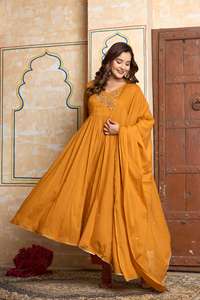Traje Anarkali tradicional para mujer indio Punjabi pakistaní bordado Shalwar Kameez para boda fiesta festiva Diwali étnico - Product Image 2