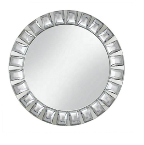 Miroir mural circulaire moderne et simple en fer doré, décoration murale créative et tendance pour l'intérieur - Product Image 2