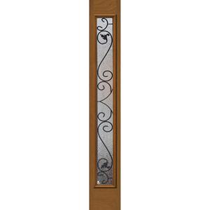 Inserts décoratifs en verre de porte Full Lite 24 "X 66" Kit de verre et de cadre en fer forgé gracieux - Product Image 5