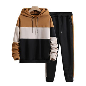 Meilleures ventes de survêtements pour hommes, vêtements de rue d'hiver, imprimés, à capuche, légers, en deux pièces, 100% coton, séchage rapide - Product Image 1