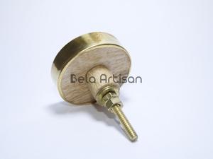Tirador de latón macizo para armario americano, cajón, moderno, minimalista, ecológico, duradero, de un solo orificio - Product Image 2