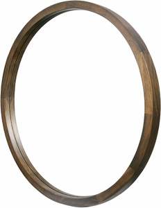 Miroir de salle de bain de 31.5 pouces pour décoration murale de style rustique de ferme-Miroir de courtoisie rond Bordure en bois pour couloir Cercle surdimensionné - Product Image 2