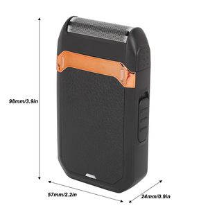 Tondeuse à barbe électrique rechargeable avec lames en acier inoxydable et brosse de nettoyage, pour le soin du visage, coupe de cheveux, avec ou sans fil, alimentée par batterie - Product Image 4