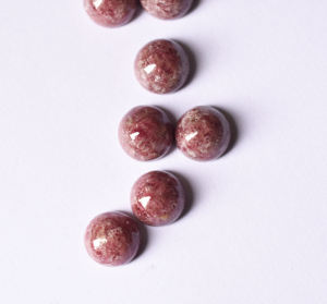 คริสตัลโรโดไนต์เกรด AAA เกรด10มม. พลอยทรงกลมแบนแบบหลวมสำหรับการทำเครื่องประดับแบบ DIY และการใช้งาน - Product Image 6