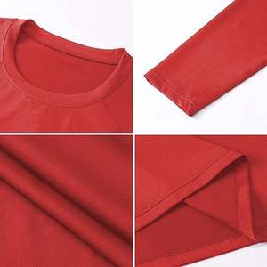 Logo personnalisé musculation entraînement haut manches raglan sport t-shirt entraînement séchage rapide Compression manches longues Gym t-shirt hommes - Product Image 5