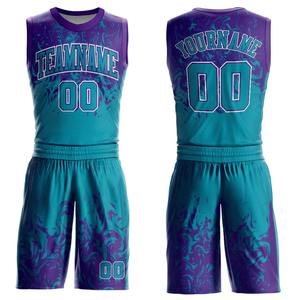 Maillot de basket-ball respirant personnalisé pour hommes et jeunes, uniforme vierge en maille réversible sublimé avec logo imprimé au nom de l'équipe - Product Image 1