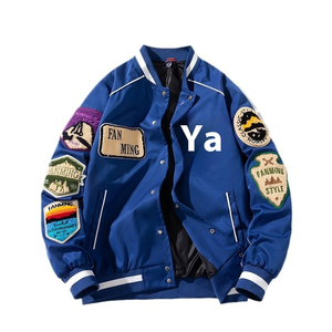 Chaqueta de Béisbol de Alta Calidad con Logotipo Personalizado de Fábrica OEM, Chaqueta Varsity de Algodón Estándar para Hombre, Bordado a Máquina, Ropa para Exteriores - Product Image 5