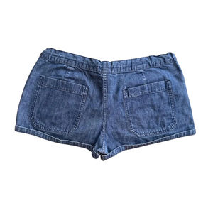 Pantalones cortos de mezclilla de tiro bajo para mujer de Color azul algodón 100% personalizado de alta calidad superior superventas con estilo recto, pantalones cortos - Product Image 2