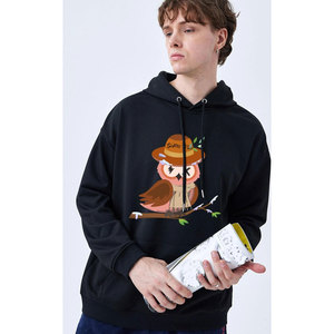 Sweat à capuche personnalisé surdimensionné pour homme en molleton de coton, en tissu éponge thermique épais, à épaules tombantes, vierge, à enfiler - Product Image 1