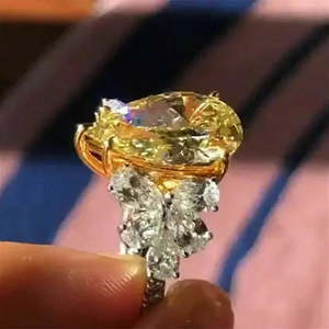 Anillo chapado en plata 925 de calidad AAA+ para mujer, joyería de compromiso con zafiro cúbico a la moda, tamaño 7 Cus-Jew14 - Product Image 2