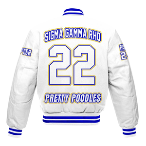Sigma Gamma Rho 1922 Royal Varsity Jacket SGRho Greek Life Letterman Poodle Heritage Premium Pride Coat - Product Image 5