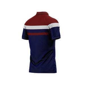 Ropa deportiva personalizada de secado rápido para hombre para polos, tejido de rendimiento de poliéster 100% tejido con patrón impreso por sublimación - Product Image 6