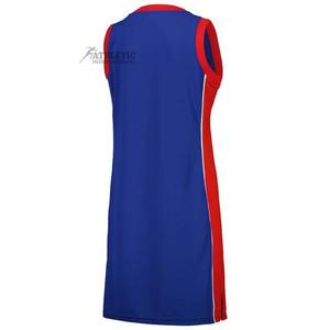 <b>Women's</b> Blue and <b>Red</b> Color Crewneck Sleeveless Sportswear Baseball and Softball Wear Cotton Jersey Dress Breathable Quick Dry - Product Image 3