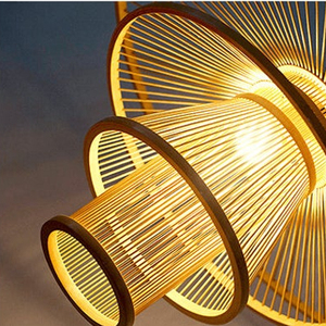 Handmade <b>Bamboo</b> Lamp <b>Shade</b> Pendant <b>Light</b> Modern Restaurant <b>Bamboo</b> Lantern Chandelier <b>Bamboo</b> Chandelier Home - Product Image 3
