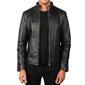 Veste bomber en cuir vintage pour homme, durable, élégante, coupe-vent, pour l'extérieur et les occasions décontractées - Product Image 1