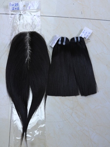 Paquete de cabello de muestra gratis Cabello alineado con cutícula virgen cruda, paquete de tejido de cabello humano - Product Image 6
