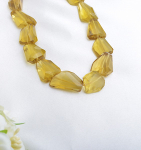 Collar de Cuarzo Amarillo de 16 Pulgadas, Piedra Preciosa Natural para la Elaboración de Joyería Fina - Product Image 3