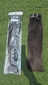 Indonesian Luxury 12" Human Bundles 12a Grade Virgin Remy Natural Color Shed-Resistant Soft Shiny Super Double Drawn Double Weft - Product Image 6