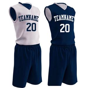 Venta al por mayor de uniformes de baloncesto americanos de talla grande conjunto juvenil personalizado pantalones cortos de baloncesto lisos transpirables camiseta de entrega rápida - Product Image 3